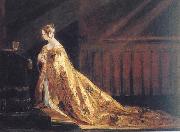 Charles Robert Leslie Queen Victoria in her Coronation Robes oil painting on canvas